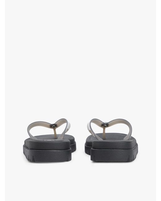 Tommy Hilfiger White Jelly Cleat Wedge Flip-Flops