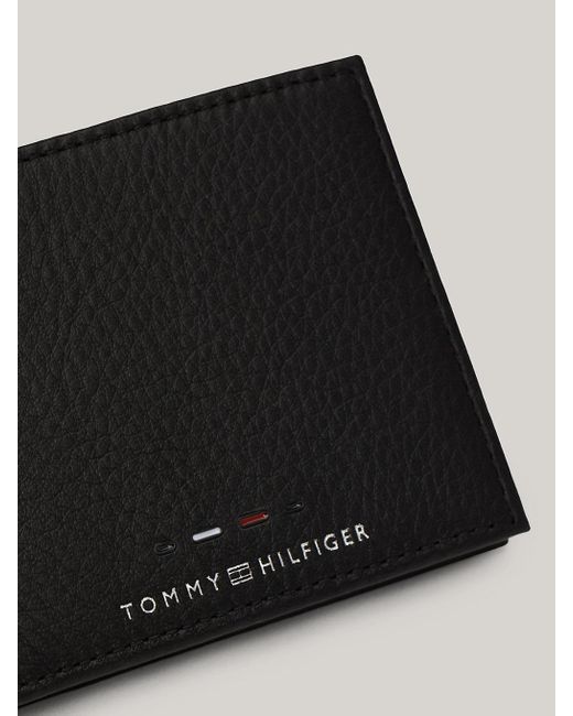 Tommy Hilfiger Black Premium Leather Credit Card Wallet for men