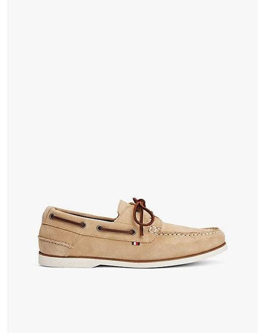 Tommy Hilfiger Bootsschuh Aus Wildleder in White für Herren