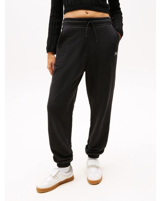 Tommy Hilfiger Black Signature Relaxed Cuffed Joggers