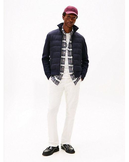 Tommy Hilfiger Smart Casual Jack Met Rits En Gemengde Texturen in het Blue voor heren