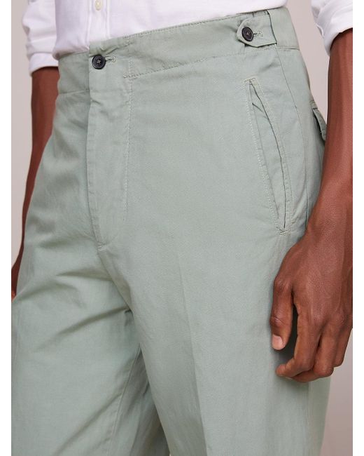 Pantalon à pinces à taille ajustable Tommy Hilfiger pour homme en coloris Green