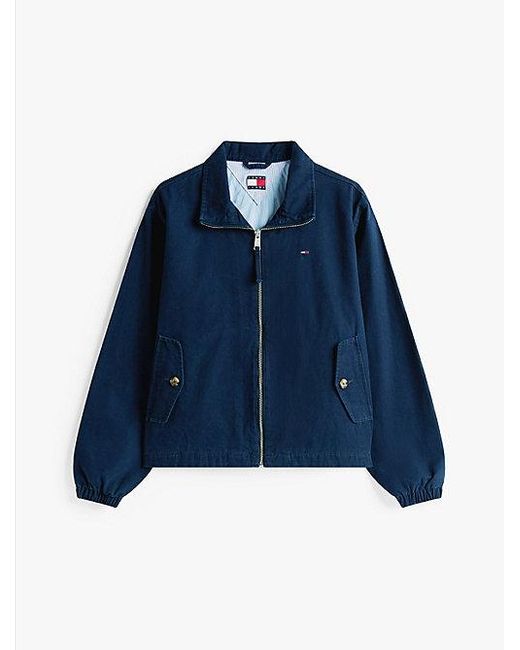 Tommy Hilfiger Jack Met Rits En Kraag in het Blue