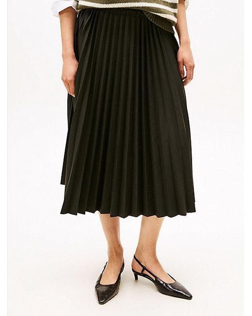 Tommy Hilfiger Geplooide Midi-Rok in het White