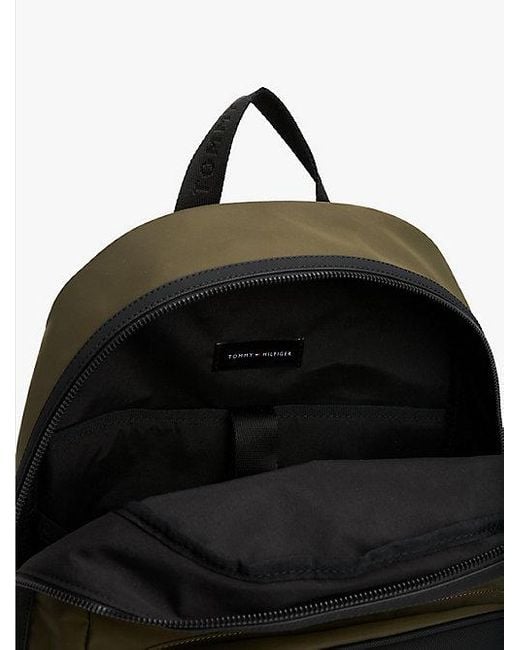 Tommy Hilfiger Metall-Logo-Rucksack Mit Doppelreißverschluss in Green für Herren