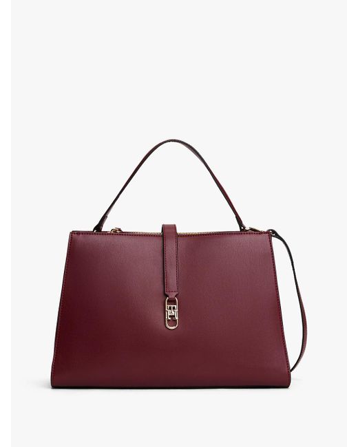 Tommy Hilfiger Purple Th Monogram Crossbody Satchel