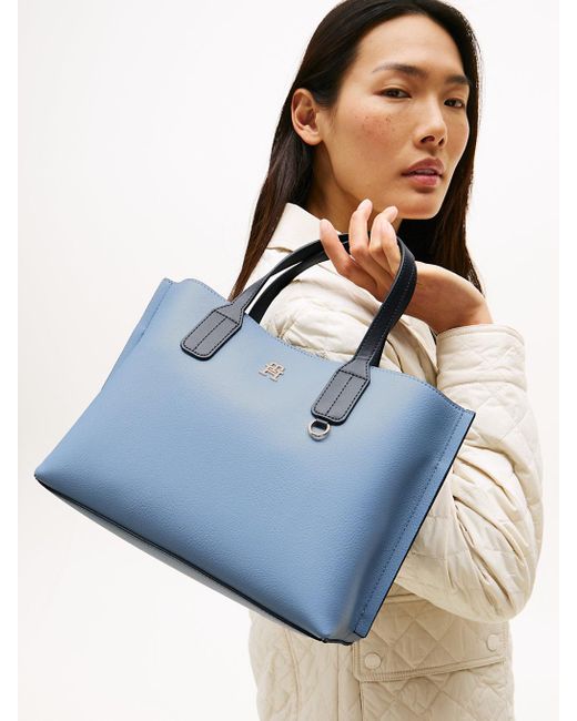 Cabas À Plaque Monogramme Th Tommy Hilfiger en coloris Blue