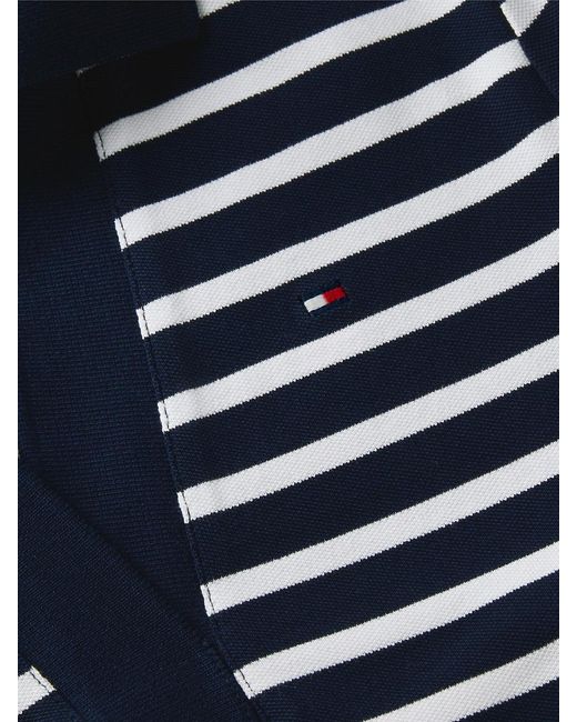Tommy Hilfiger Blue 1985 Slim Mini Short Sleeve Polo Dress
