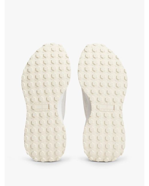 Tommy Hilfiger White Logo Knit Cleat Slip-On Trainers