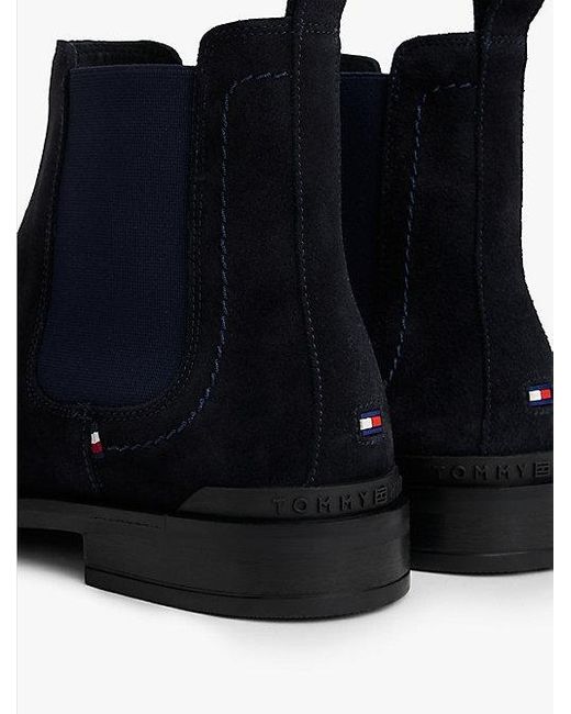 Tommy Hilfiger Chelsea-Boot Aus Wildleder in Black für Herren