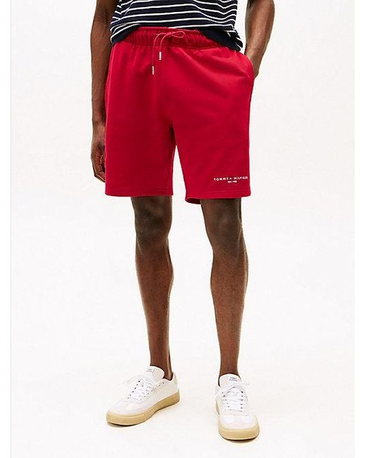 Tommy Hilfiger Sweat-Shorts Mit Logo in Red für Herren