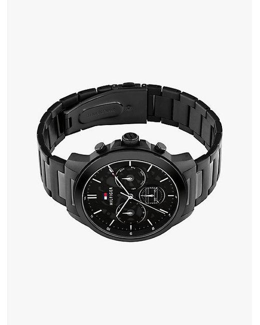 Reloj Ionizado Con Esfera Esqueletizada Tommy Hilfiger de hombre de color Black