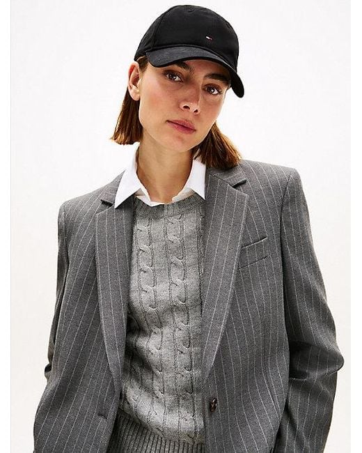 Gorra De Béisbol Con Logo Y Seis Paneles Tommy Hilfiger de color Black
