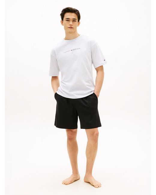 Tommy Hilfiger White Th Original Jersey Lounge Shorts for men