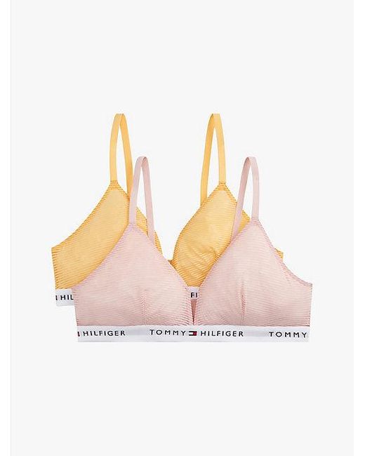 Tommy Hilfiger Essential Set Van 2 Mesh Triangel-Bh's in het Pink