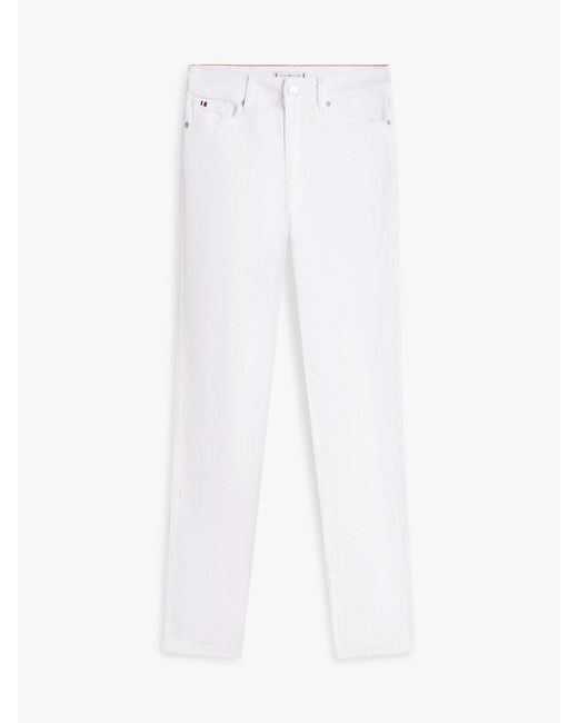 Tommy Hilfiger White Mid Rise Slim Jeans
