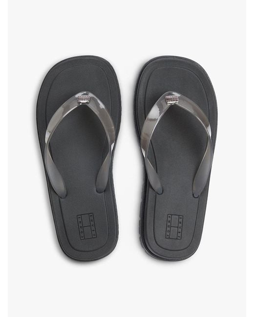 Tommy Hilfiger White Jelly Cleat Wedge Flip-Flops