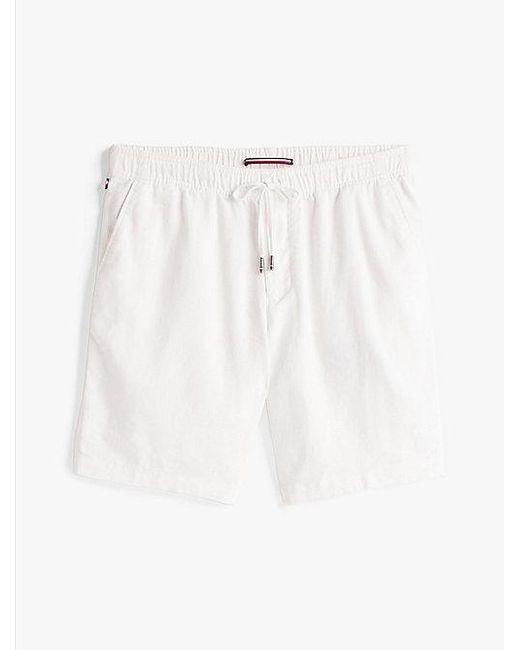 Tommy Hilfiger Harlem Relaxed Fit Short Van Linnenmix in het Red voor heren