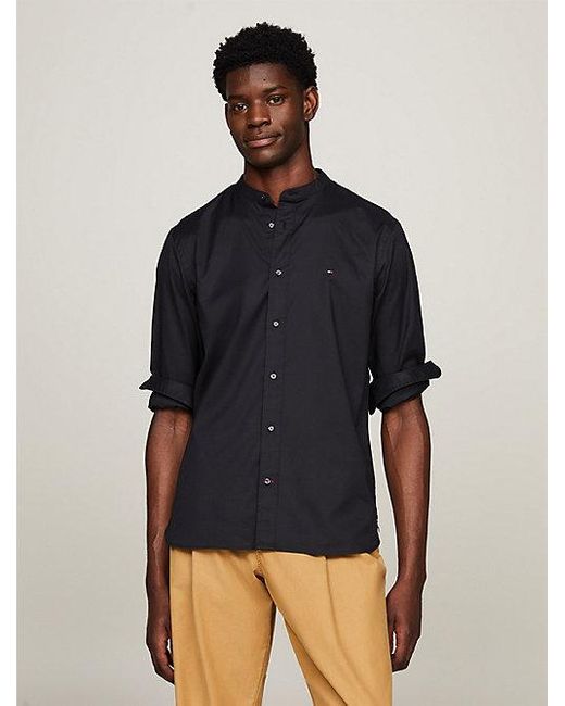 Tommy Hilfiger Regular Fit Hemd mit natürlicher Färbung in Black für Herren
