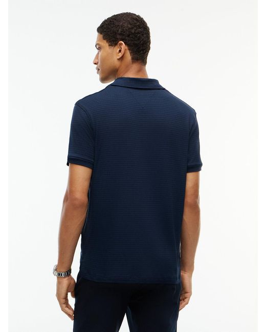 Tommy Hilfiger Blue Performance Regular Fit Structured Polo Shirt for men