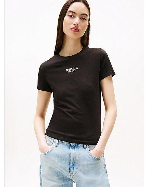 Tommy Hilfiger Black 2Er-Pack Slim Fit T-Shirts Mit Logo