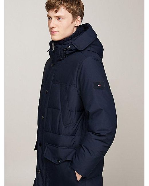 Tommy Hilfiger Waterafstotende Gewatteerde Utility-Parka in het Blue voor heren