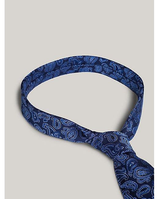Corbata de cachemir en pura seda Tommy Hilfiger de hombre de color Blue