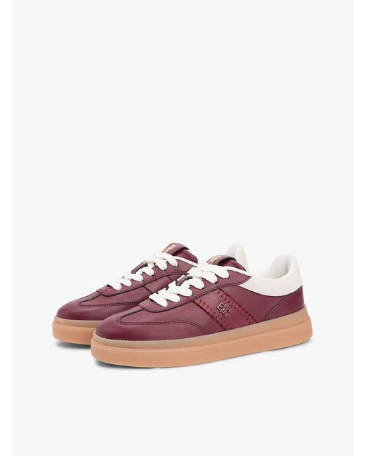 Tommy Hilfiger Multicolor Leather Th Monogram Court Trainers