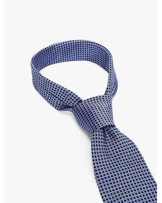 Tommy Hilfiger Das Van Zijde-Jacquard Met Geometrisch Motief in het Blue voor heren