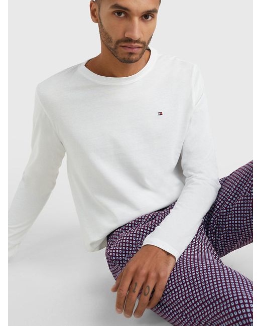 Pyjama à manches longues en jersey Tommy Hilfiger pour homme en coloris  Blanc | Lyst
