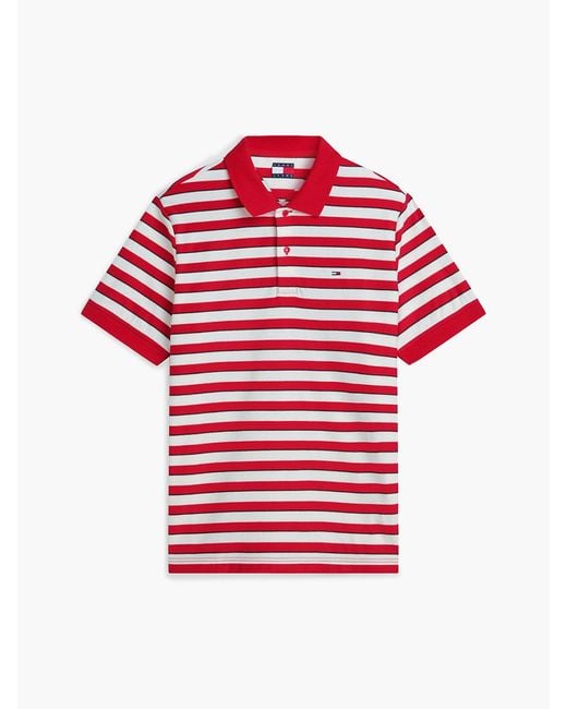 Tommy Hilfiger Blue Regular Fit Stripe Jersey Polo Shirt for men