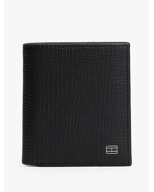 Tommy Hilfiger Hilfiger Flag Trifold-Brieftasche Aus Leder in Black für Herren