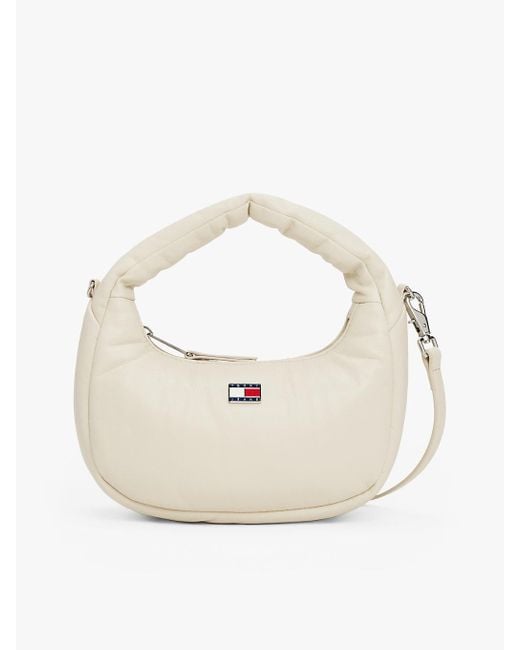 Tommy Hilfiger White Plaque Hobo Bag
