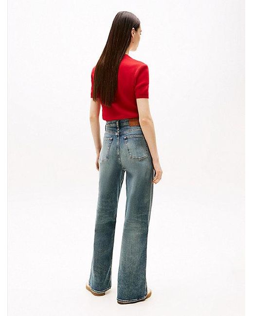 Tommy Hilfiger Red Claire Jeans Mit Hohem Bund Und Weitem Bein