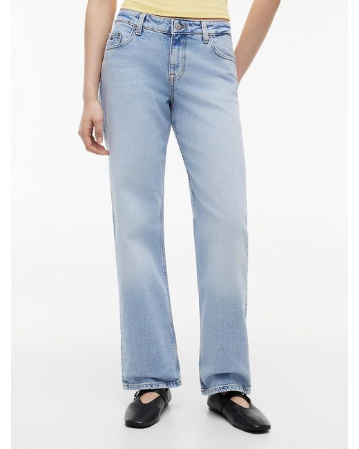 Tommy Hilfiger Blue Faded Low Rise Straight Leg Jeans