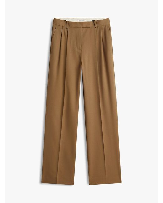 Tommy Hilfiger Metallic Timeless Pleated Relaxed Straight Leg Trousers