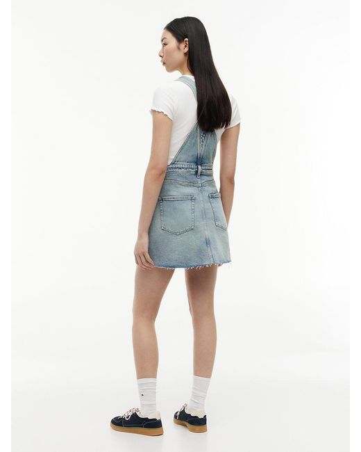 Tommy Hilfiger Blue Vintage Denim Mini Dungaree Dress
