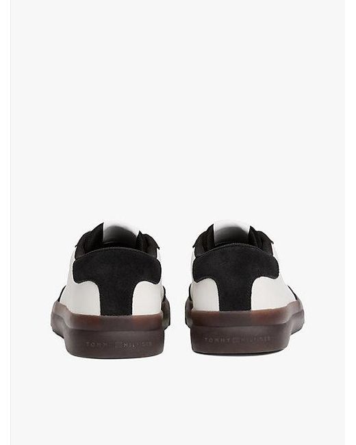 Tommy Hilfiger Suède Sneaker Met Contrasterende Cupsole in het White voor heren