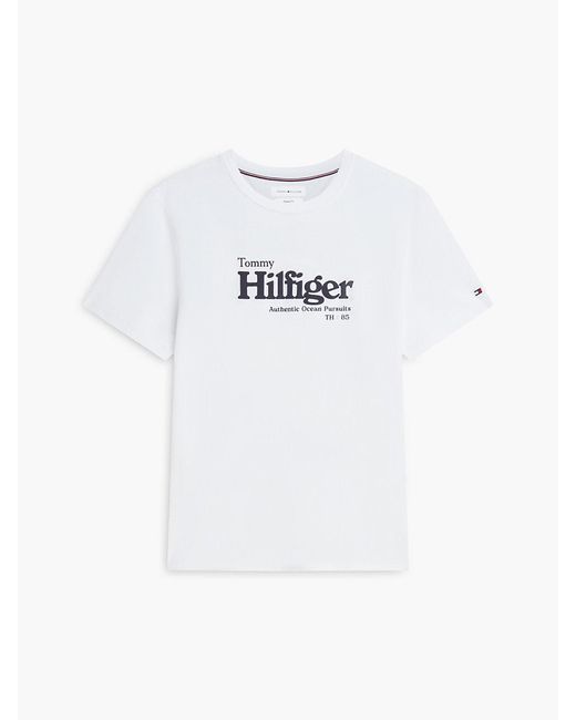 Tommy Hilfiger White Logo Graphic Jersey T-Shirt for men