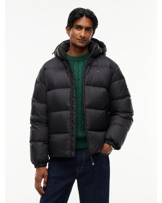 Tommy Hilfiger Blue Relaxed Down Hooded Puffer Jacket for men