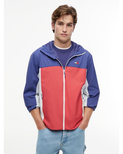 Tommy Hilfiger Blue Packable Ripstop Relaxed Hooded Jacket for men