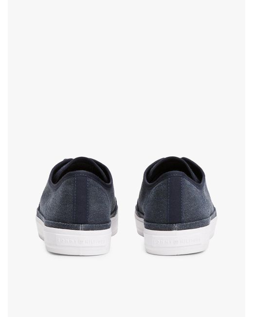 Baskets Vulcanisées Washed Canvas Basses Tommy Hilfiger en coloris Blue