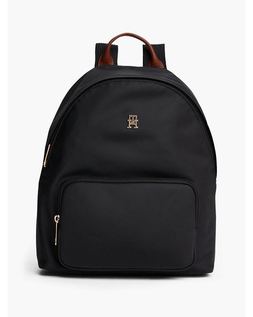 Tommy Hilfiger Black Th Monogram Dome Backpack