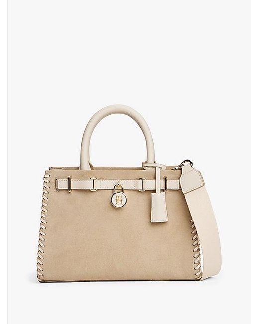 Tommy Hilfiger Natural The American Icon Tote-Bag Aus Wildleder