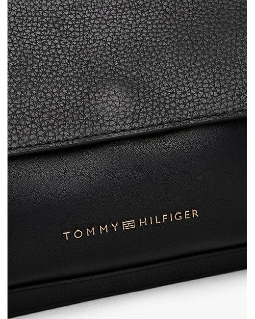Tommy Hilfiger Casual Crossbodytas Van Leer in het Black voor heren