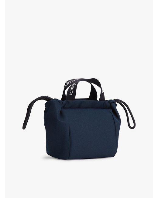 Tommy Hilfiger Blue Essential Repeat Logo Crossbody Tote Bag