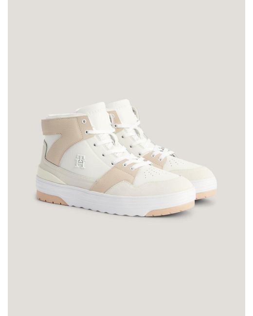 Tommy Hilfiger Natural Th Monogram High-top Basketball Trainers