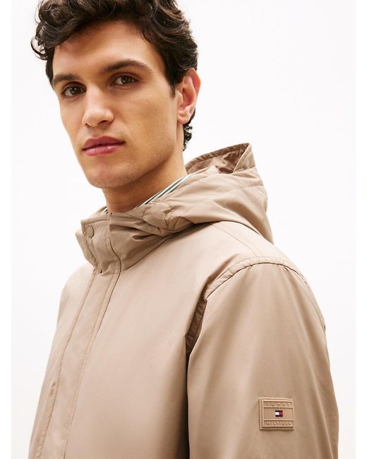 Tommy Hilfiger Natural Lightweight Packable Hooded Jacket for men