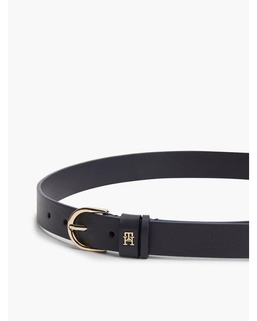 Tommy Hilfiger Blue Th Monogram Leather Belt