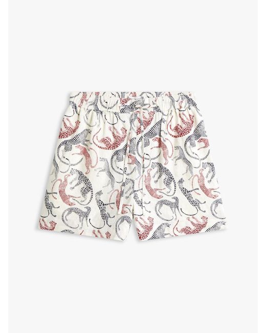 Tommy Hilfiger Natural Flag Embroidery Pure Linen Shorts